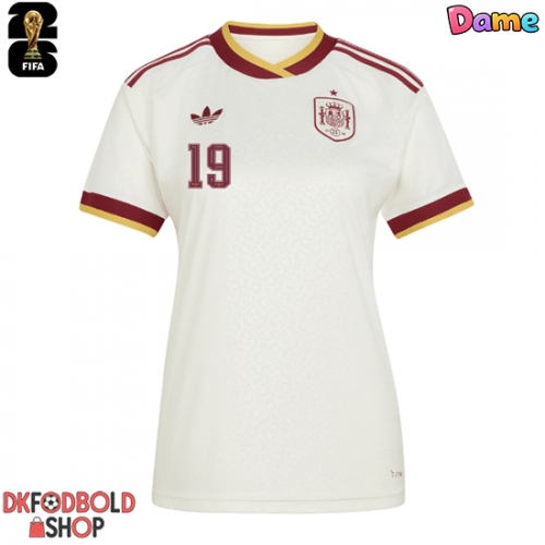 Spanien Lamine Yamal #19 Udebanetrøje Dame VM 2026 Kort ærmer